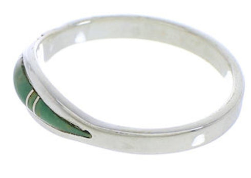 Turquoise Authentic Sterling Silver Jewelry Ring Size 8-1/2 ZX36225